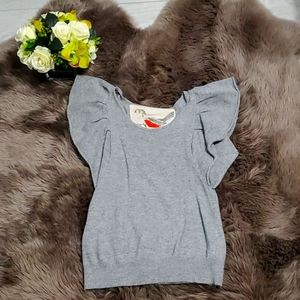 Anthropologie Robin Wool Flutter Sleeves Top